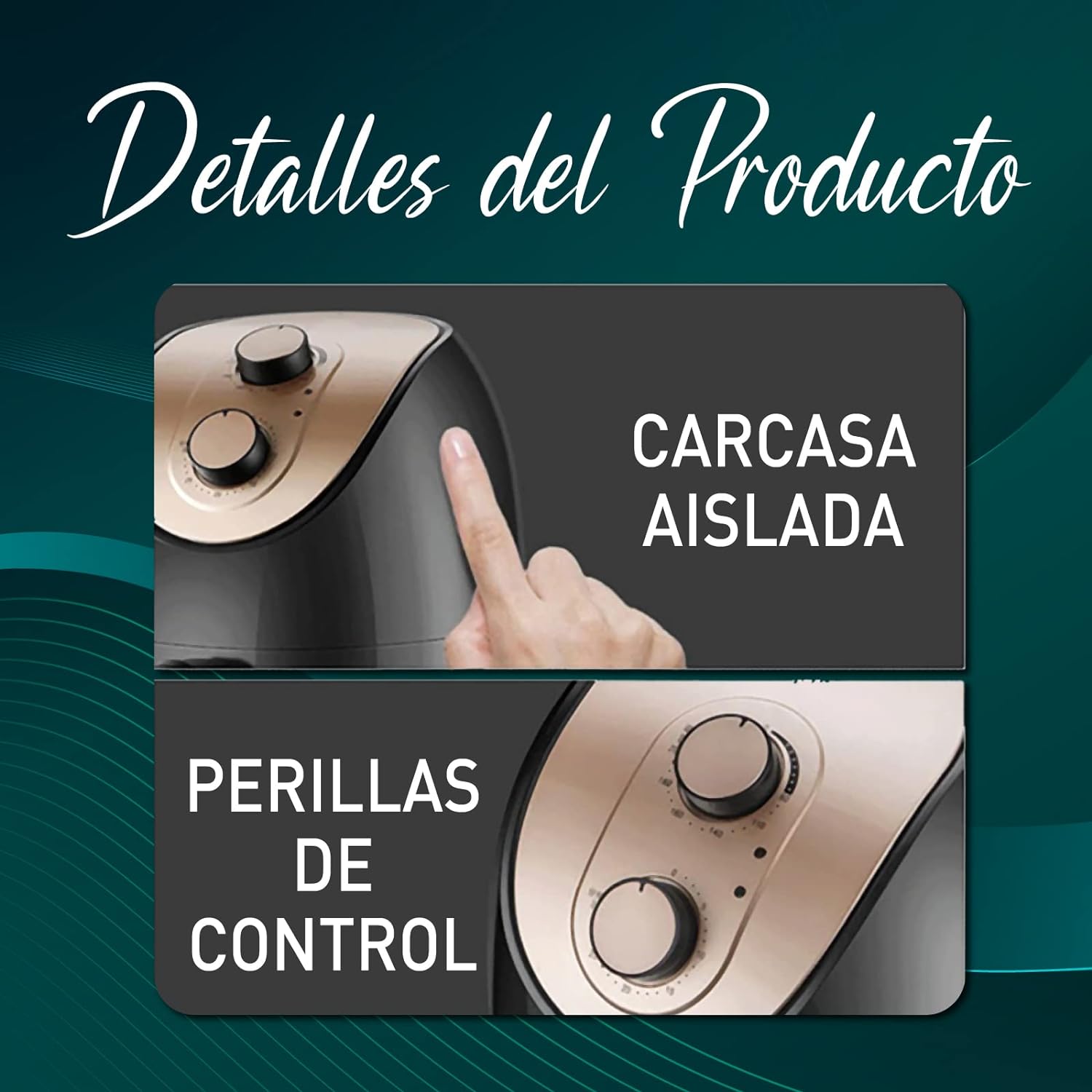 Freidora ZIVAMM con controles manuales