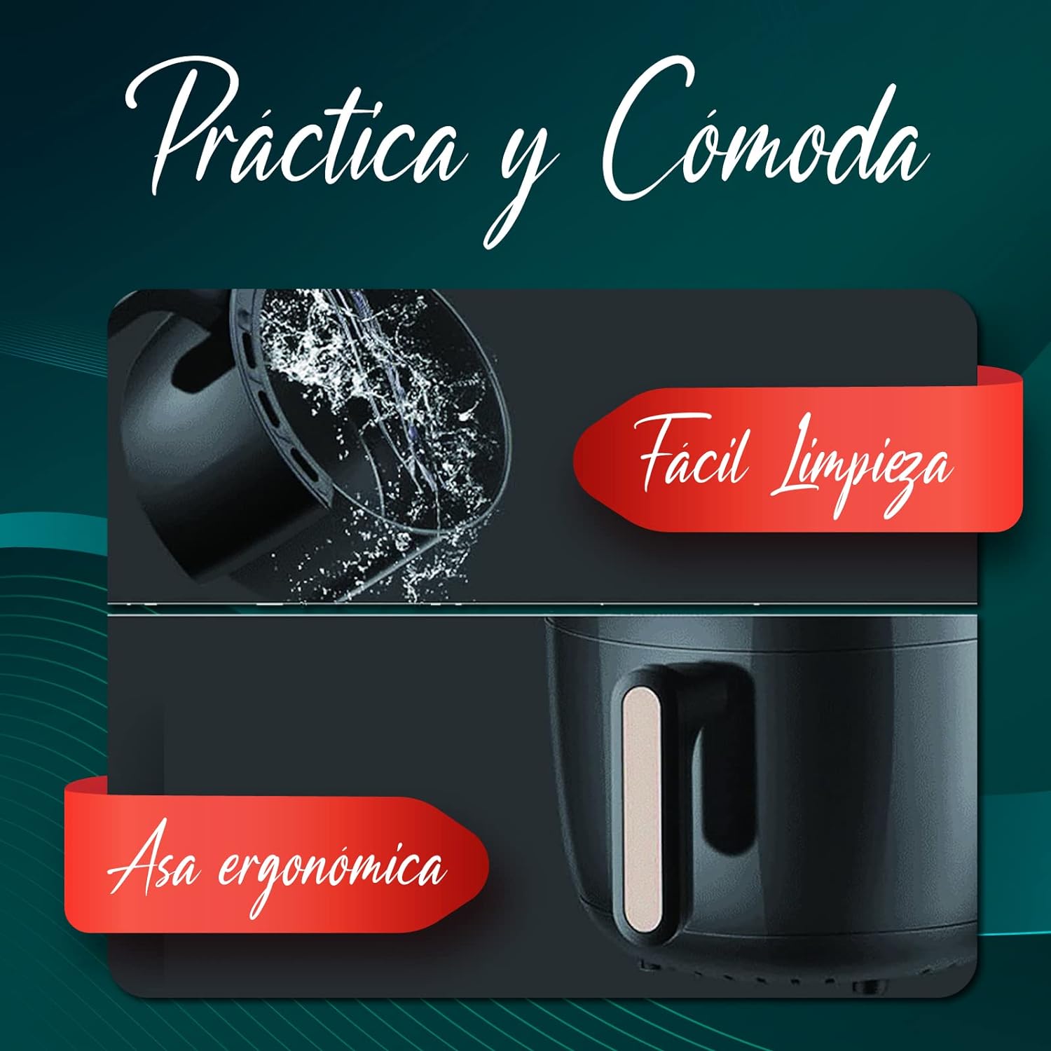 Freidora ZIVAMM con controles manuales
