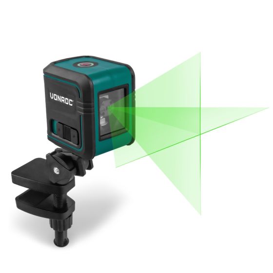 LÁSER DE LÍNEA CRUZADA | VERDE - AUTONIVELANTE - 18 METROS DE ALCANCE - VONROC – KnockOutlet