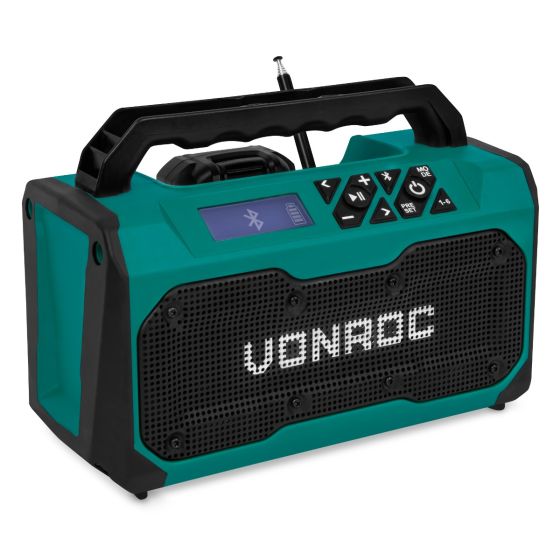 RADIO DE OBRA 20V - 2.0AH - FM, BLUETOOTH & USB - VONROC – KnockOutlet