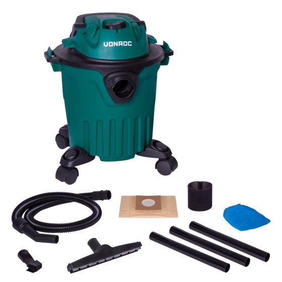 ASPIRADORA EN SECO Y EN HÚMEDO 1000W CON TANQUE DE 12L - VONROC – KnockOutlet