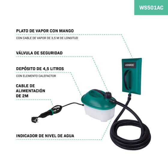 VAPORIZADOR DE PAPEL TAPIZ 2000W - 4.5L VONROC – KnockOutlet