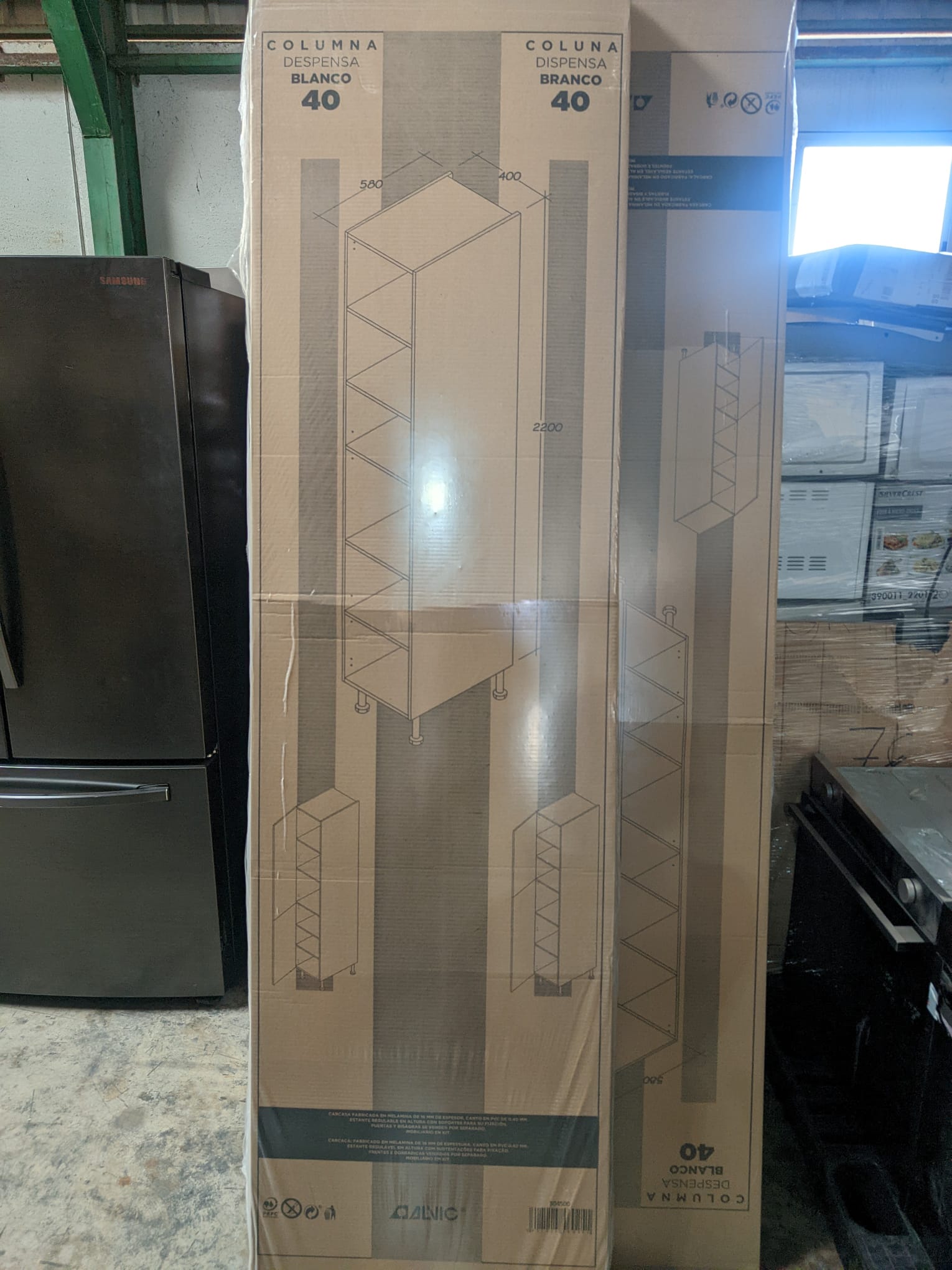 Modulo de cocina columna blanco 220x40x58 ALVIC (SAMUEL) – KnockOutlet