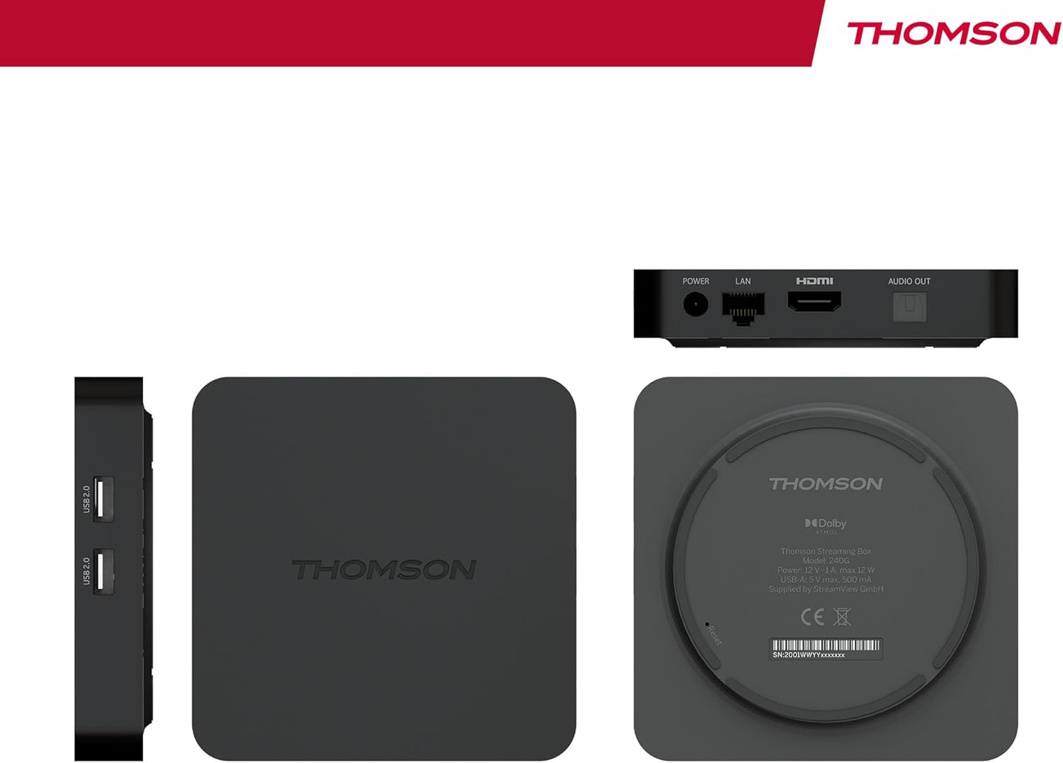 Thomson TV Box 240 , 4K UHD, Google TV – KnockOutlet
