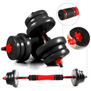 Mancuernas ajustables CCLIFE con barra