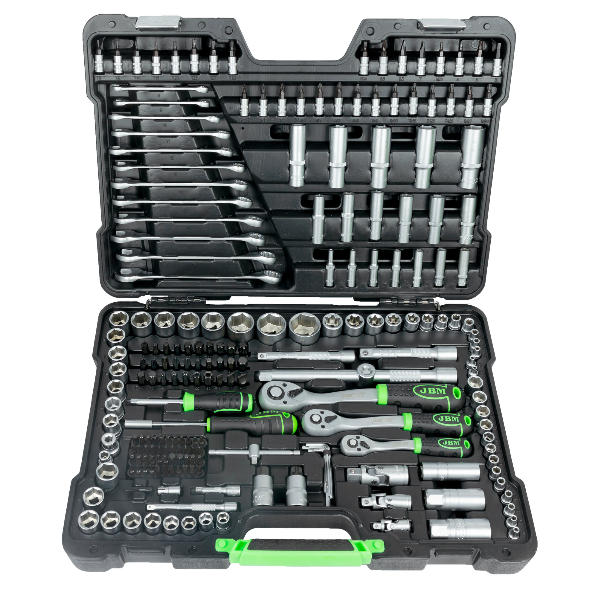 MALETÍN DE HERRAMIENTAS DE 216 PIEZAS CON VASOS HEXAGONALES DE 1/4", 3/8" Y 1/2" CINCADO – KnockOutlet