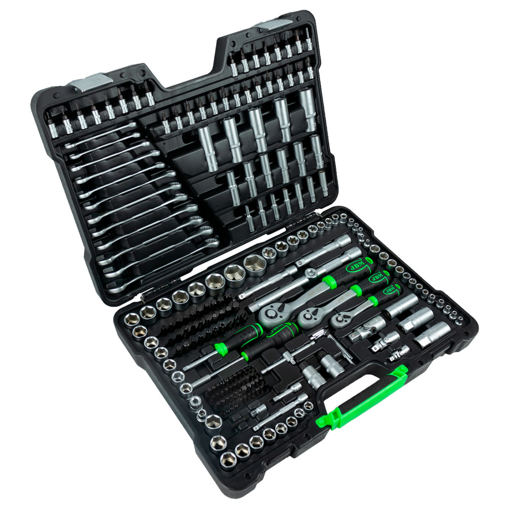 MALETÍN DE HERRAMIENTAS DE 216 PIEZAS CON VASOS HEXAGONALES DE 1/4", 3/8" Y 1/2" CINCADO – KnockOutlet