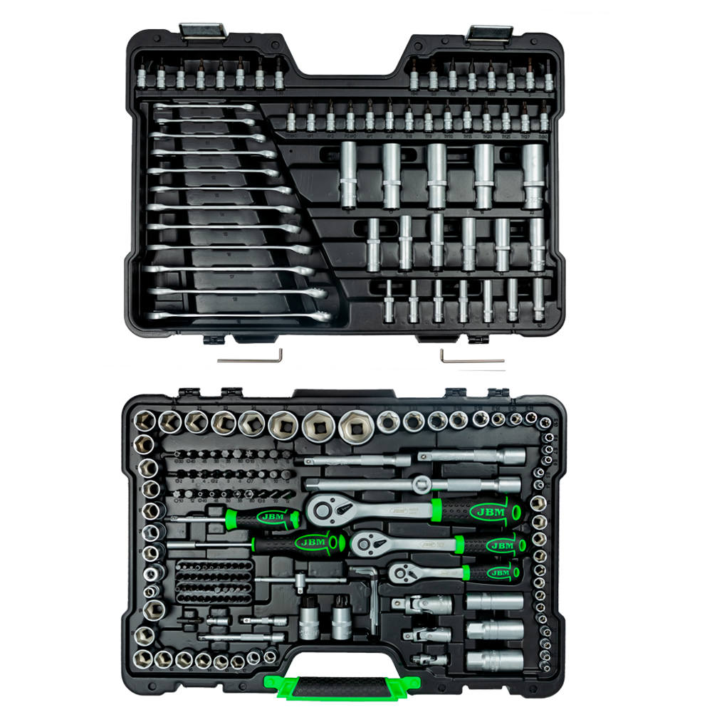 MALETÍN DE HERRAMIENTAS DE 216 PIEZAS CON VASOS HEXAGONALES DE 1/4", 3/8" Y 1/2" CINCADO – KnockOutlet