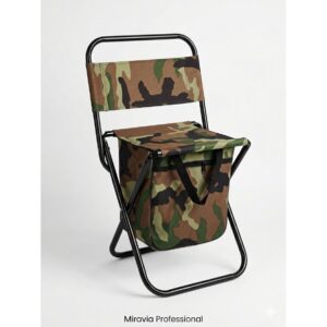 Taburete de pesca plegable con respaldo