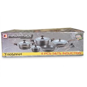 Batería Meisterhaus TrioSteel, 11 piezas