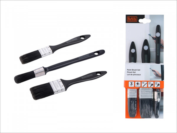 Juego de 3 pinceles Black+Decker