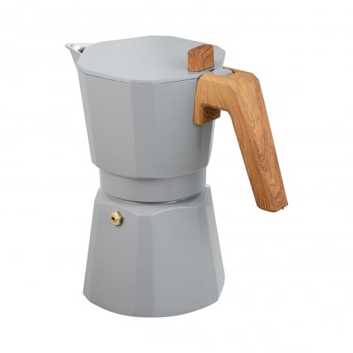 Cafetera Italiana de Aluminio San Ignacio Luna, 6 tazas - Gris – KnockOutlet