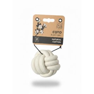 Pelota de cuerda M-Pets Coto blanca, 9,5 cm