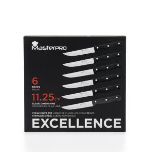 Cuchillos chuleteros Masterpro, 6 unidades