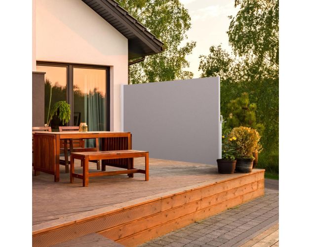 Toldo lateral gris de 140 × 300 cm