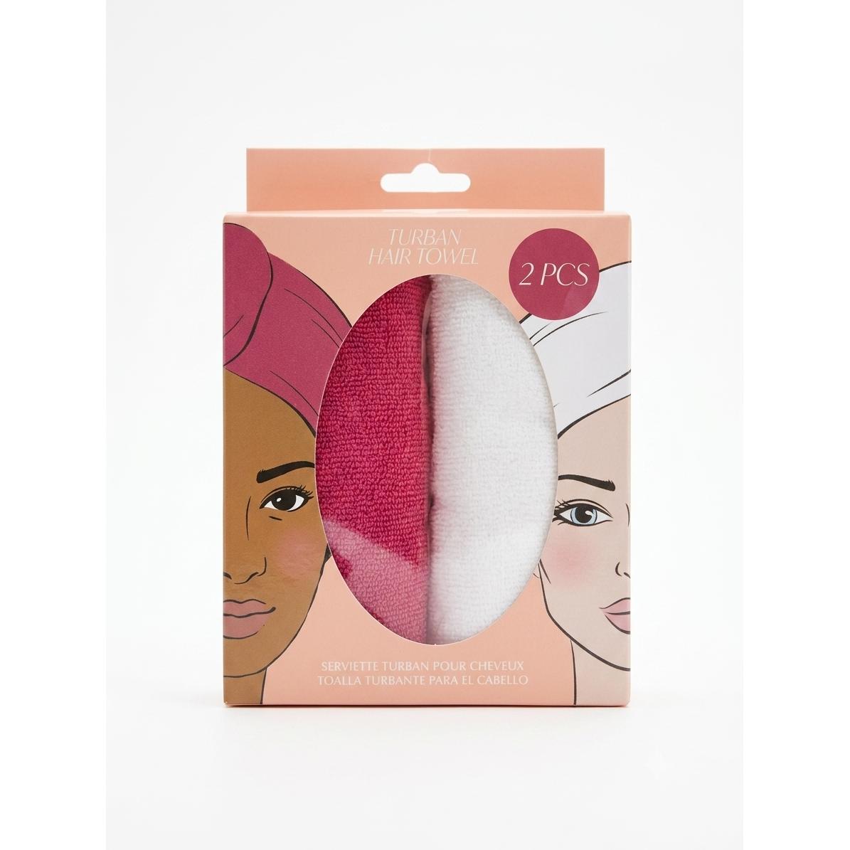 Toallas turbante para el pelo, 2 unidades