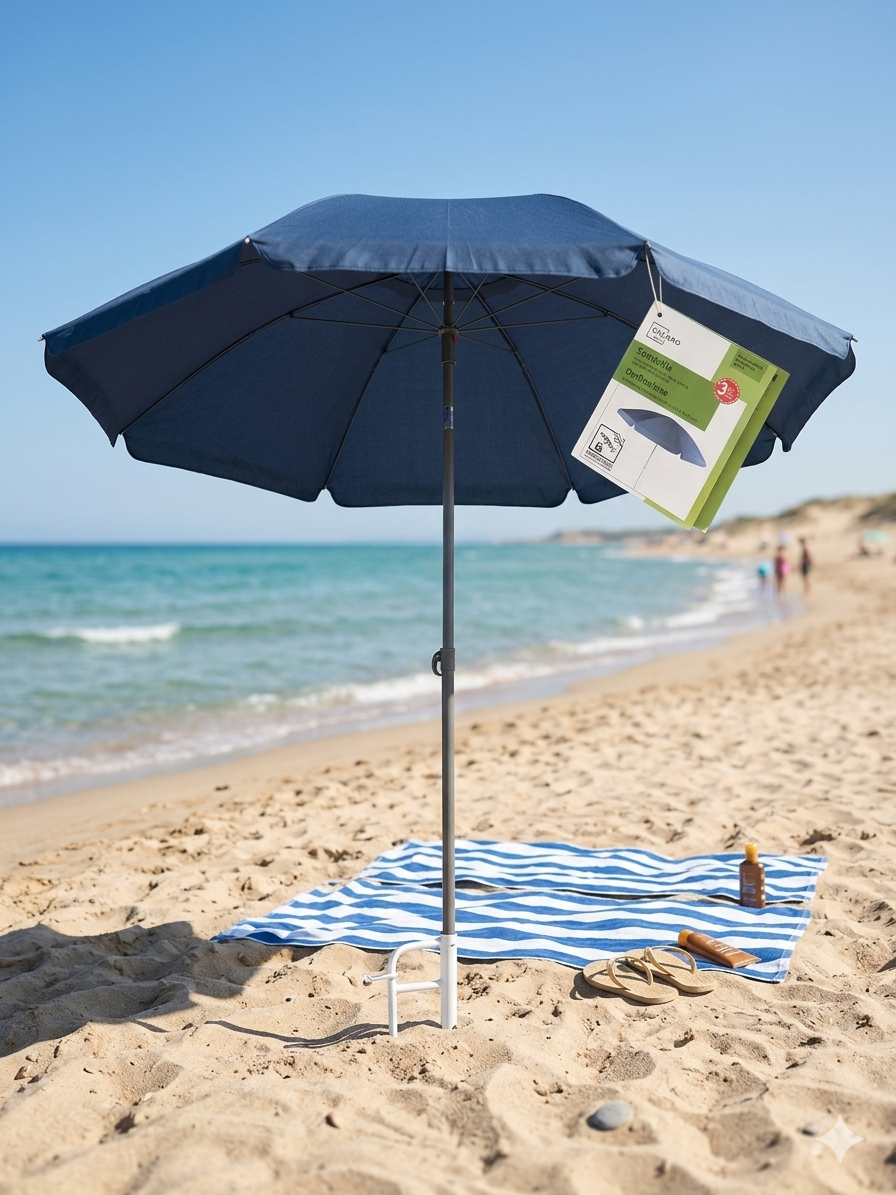 Livarno 180 cm Sombrilla Sombrilla Playa Balcón Altura Ajustable con Funda Protectora – KnockOutlet