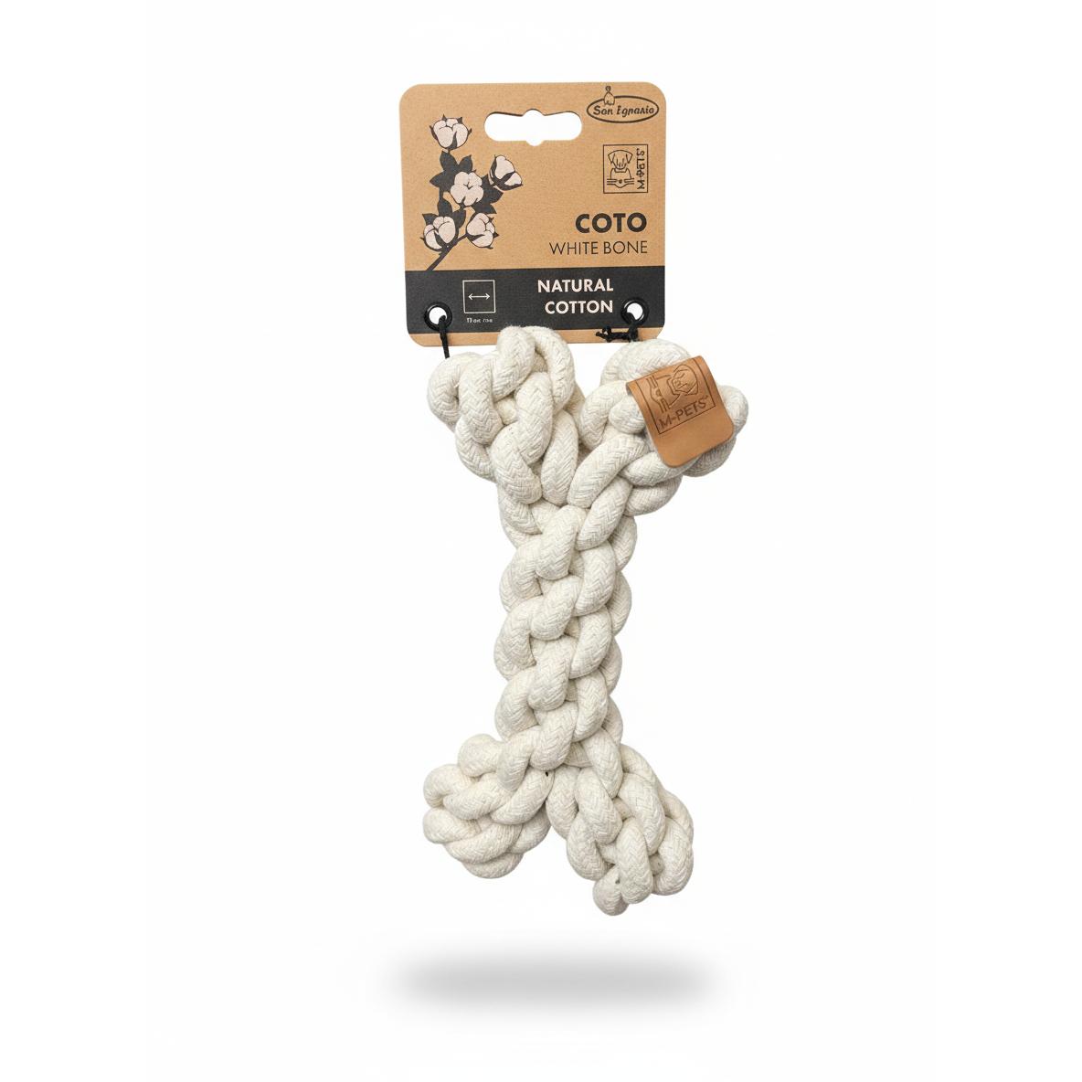 Hueso de cuerda M-Pets Coto blanco, 19 cm